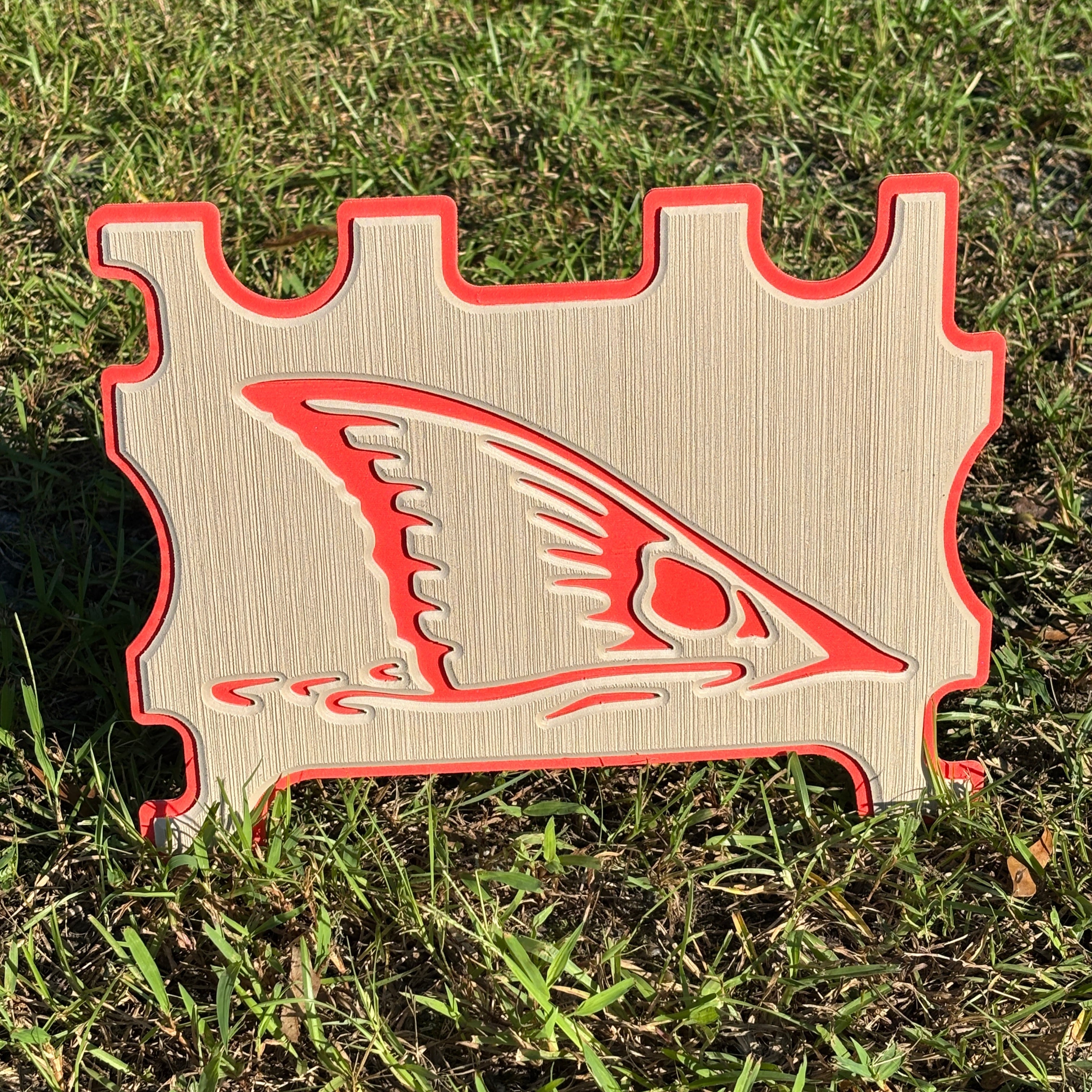 "Red Fish Tail" - Custom Speaker Shell for Turtlebox or Ecoxgear Defender