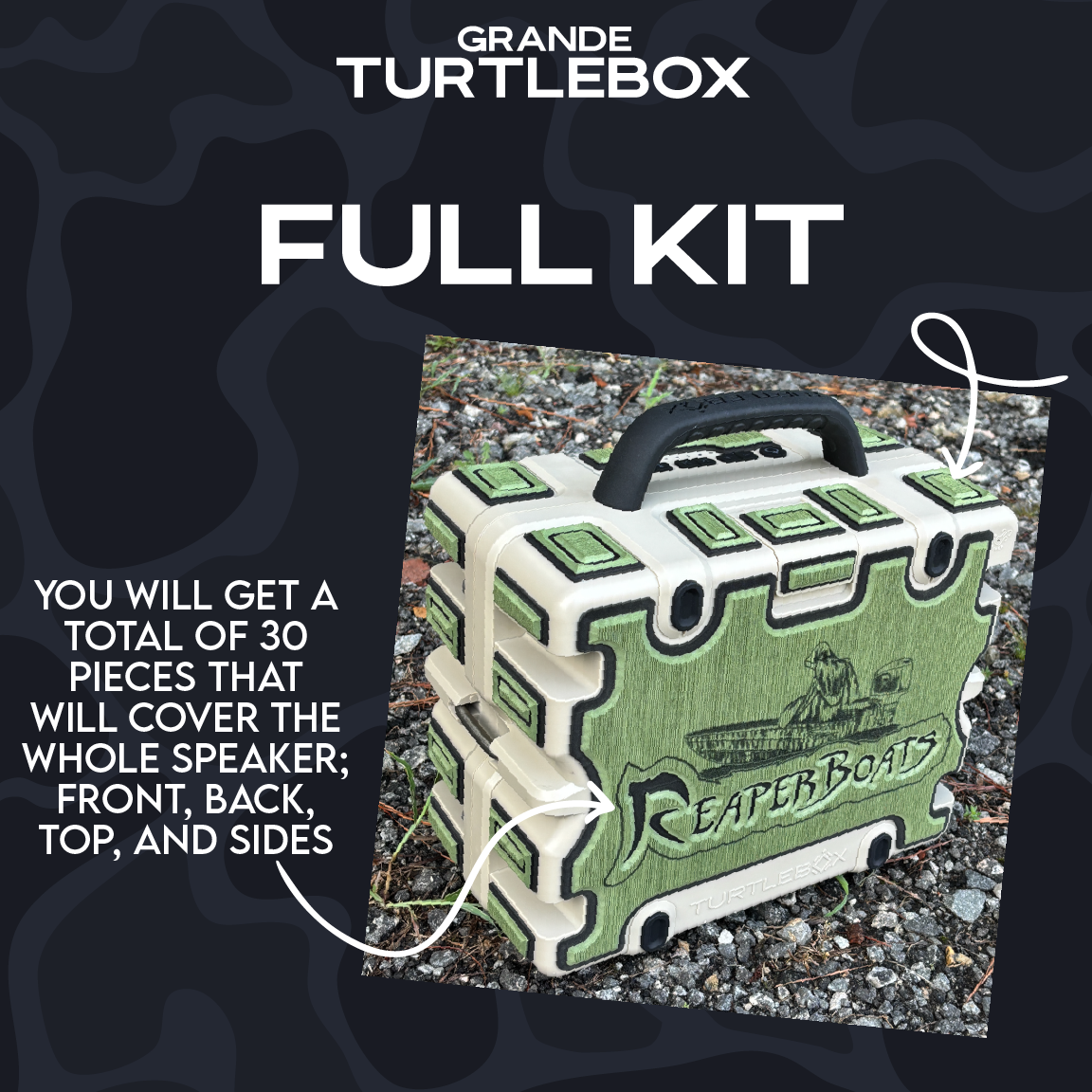 "Dirty Bird Supply Co CAMO" - Custom Speaker Shell for Turtlebox